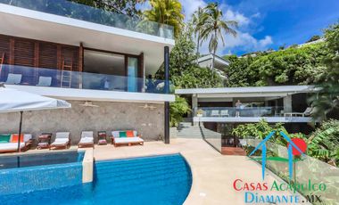 Hermosa casa en renta vacacional para 18 personas. Alberca y vista al mar