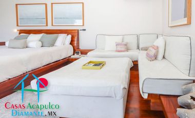 Hermosa casa en renta vacacional para 18 personas. Alberca y vista al mar