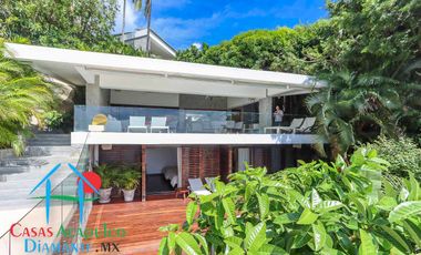 Hermosa casa en renta vacacional para 18 personas. Alberca y vista al mar
