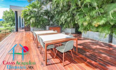 Hermosa casa en renta vacacional para 18 personas. Alberca y vista al mar