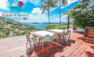 Hermosa casa en renta vacacional para 18 personas. Alberca y vista al mar