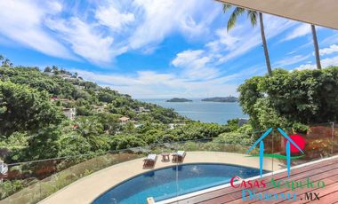 Hermosa casa en renta vacacional para 18 personas. Alberca y vista al mar