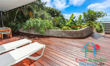 Hermosa casa en renta vacacional para 18 personas. Alberca y vista al mar