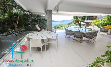Hermosa casa en renta vacacional para 18 personas. Alberca y vista al mar
