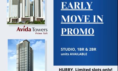 Ready to Move in Avida Towers Prime Taft with Lowest Downpayment