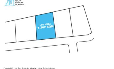 Downhill Lot For Sale in Maria Luisa Subdivision
