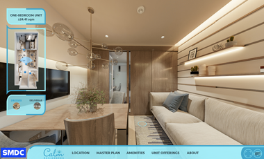 1BR UNIT W/ BALCONY 𝑺𝑴𝑫𝑪 𝑪𝑨𝑳𝑴 𝑹𝑬𝑺𝑰𝑫𝑬𝑵𝑪𝑬𝑺 (𝑷𝑹𝑬-𝑺𝑬𝑳𝑳𝑰𝑵𝑮 𝑻𝑼𝑹𝑵 𝑶𝑽𝑬𝑹 2026)