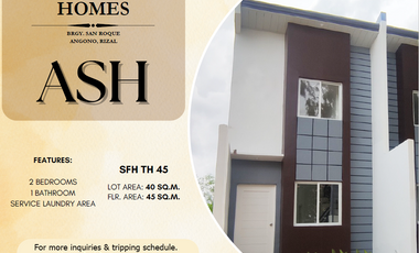 HOUSE AND LOT FOR SALE IN ANGONO RIZAL - ASH TH