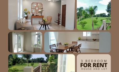 FOR RENT!!! 3 bedroom House and lot in Silang near Tagaytay in a Golf Community