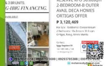 Condominium For Sale Near Corinthian Gardens Urban Deca Ortigas Rent to Own thru PAG-IBIG, Bank and In-house