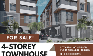 RFO this year!  4-Storey Townhouse along Tomas Morato Avenue Quezon City near New Manila and prime Scout-Timog area