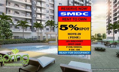 RENT TO OWN in SM Bicutan, Parañaque City at SMDC Spring Residences Near in Mall of Asia, Makati City and Alabang (CBD)
