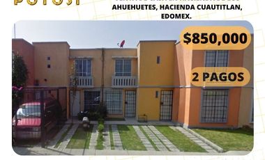 CASA DE RECUPERACION BANCARIA EN VENTA UBICADA EN HACIENDA DE LOS AHUEHUETES, VIVIENDA 88, PROTOTIPO CEDRO, LOTE 22, MANZANA XX 9, HACIENDA CUAUTITLAN