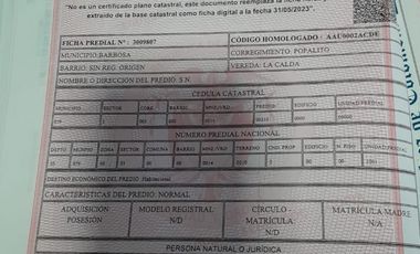 TE VENDO ESTA HUMILDE CASA FINCA EN BARBOSA ANTIOQUIA.