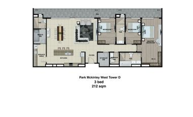 Penthouse 3 bedroom with balcony 212 sqm Park Mckinley West Bgc condo for sale Fort Bonifacio Taguig City
