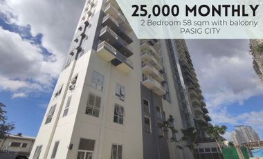 Affordable Condo 2 Bedroom with balcony in Pasig Ortigas 25K month