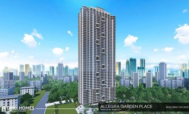 12% Stretch Monthly Promo! 1 Bedroom 41sqm Condo Unit in Allegra Garden Place, Bagong Ilog Pasig City Near Rizal Medical Center, Capitol Commons, BGC and Eastwood