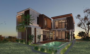 Freehold spectaculer 4 bedroom ocean view villa in cemagi