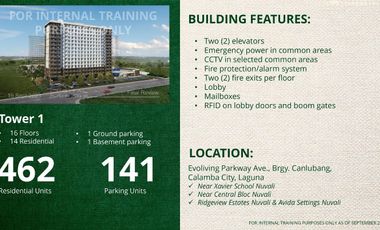 PRE SELLING CONDO FOR SALE IN NUVALI SOLARA PARK STOREYS Nuvali Laguna Evoliving Parkway Ave Brgy. Canlubang Calamba City Laguna