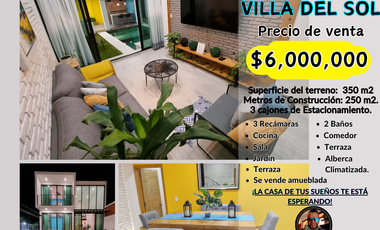 Casa VILLA DEL SOL en venta con jardín y alberca climatizada con excelente clima en Tonatico EDOMEX