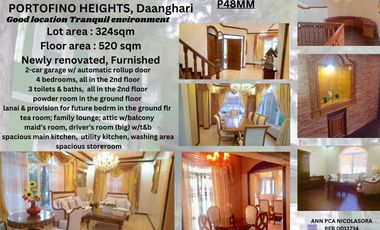 ELEGANT HOUSE & LOT FOR SALE IN PORTOFINO HEIGHTS, DAANGHARI NEAR EVIA LIFESTYLE CENTER, LANDERS SUPERSTORE