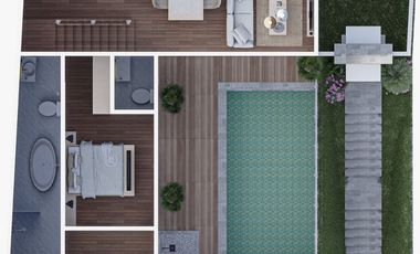 Freehold - Modern 2 Bedroom Villa with Riverside Views 30 Minutes from Ubud Centre