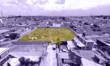 Terreno en venta en Zinacantepec, Col Linda Vista a una cuadra de Av. Adolfo López Mateos, a 5 min del tren interurbano, cercania con primarias, facul