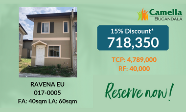 RFO House and Lot in Imus Cavite Bucandala End Unit Towhouse Ready for Occupancy