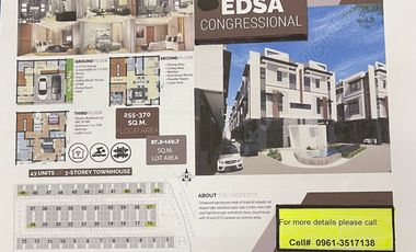 FOR SALE BRAND NEW TOWNHOUSES NEAR EDSA  CONGRESSIONAL QUEZON CITY