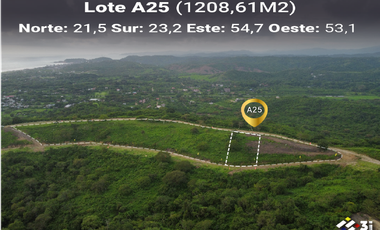 Lote de 1206,61 m2 de oferta en manglaralto