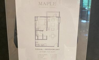 HURRY AVAIL NO SPOT DOWNPAYMENT AND INTEREST FREE SCHEME FOR MAPLE 1 Bedroom unit Pre-selling residential at Verdant Towers