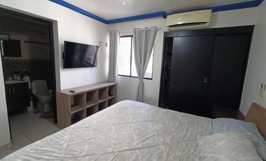 Departamento amueblado en Villa Santorini. A una cuadra del mar. Incluye agua, internet y mantenimiento