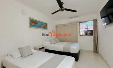 Alquiler por dias apto de 3 habitaciones en el Rodadero