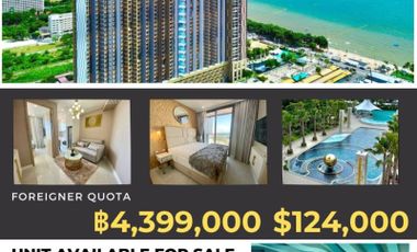 🔥Copacabana Beach Jomtien Exclusive Investment Opportunity One-Bedroom Condo with Sea View🔥