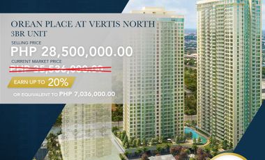 3BR Unit in Orean Place at Vertis North (For Assume Balance)