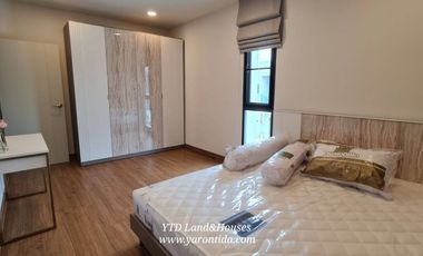 For rent, 2-story detached house, 3 bedrooms, Centro Bangna, new project, very good location. Near Mega Bangna and international schools.
