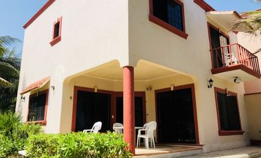 SOBRE LA PLAYA Casa y terreno en Puerto Morelos
