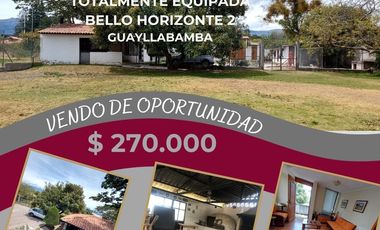 ESPECTACULAR QUINTA DE VENTA EN EL VALLE DE BELLO HORIZONTE ENTRE GUAYLLABAMBA Y EL QUINCHE
