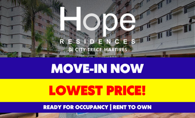 LOWEST PRICE! SMDC Hope Residences Rent to Own Ready for Occupancy Condo for Sale in SM City Trece Martires Cavite
