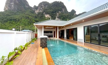 New Modern Three-bedroom Pool Villa Project for Sale in Khao Thong, Krabi