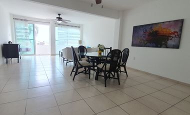Departamento amueblado en planta baja en Col. Lomas del Mar de 2 recámaras. Incluye agua