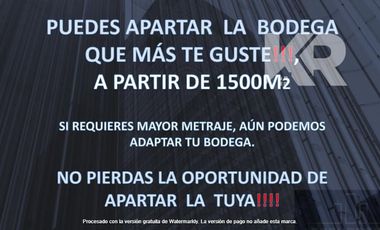 Bodega de almacenamiento y logística de 1500 a 2100 m²