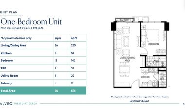 Viento at Cerca 1 bedroom Ayala Alabang Muntinlupa City Philippines