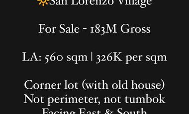 🔆San Lorenzo Village Lot For Sale | Sanlo 183M
