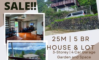 5 Bedrooms 3-Storey House with OVERLOOKING MOUNTAINOUS VIEW (Monterrazas, Itogon, Benguet)