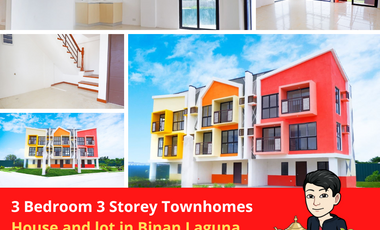 3 Bedroom 3 Storey Townhomes House and lot Property For Sale Binan