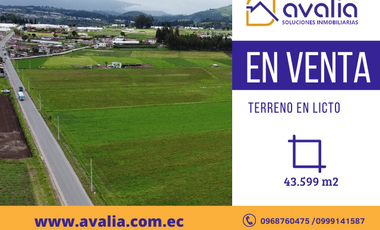 VENTA DE PROPIEDAD SUR DE RIOBAMBA, VIA LICTO, AGRICOLA, GANADERA