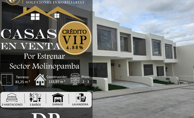 Se Vende Casa por Estrenar en el Sector Molinopamba – Ricaurte.