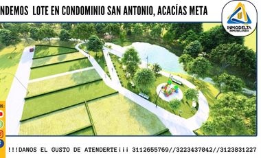 VENDO LOTE EN CONDOMINIO ACACIAS META