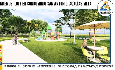 VENDO LOTE EN CONDOMINIO ACACIAS META